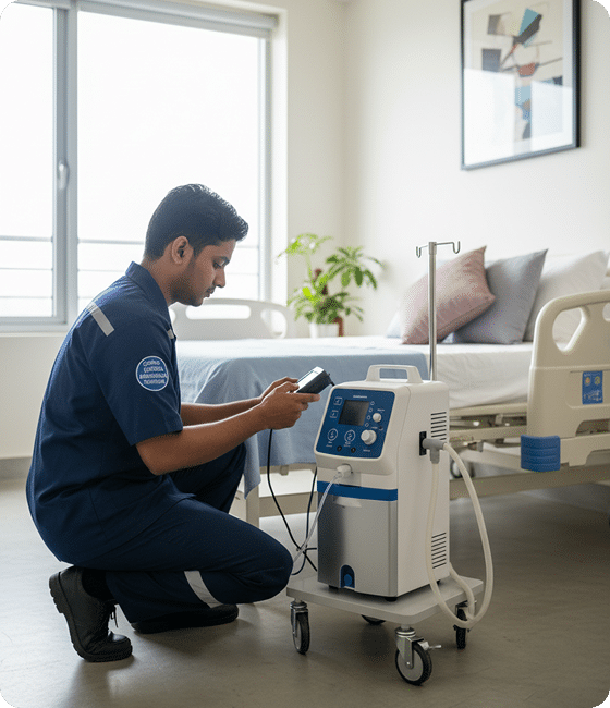 Technician testing equipment